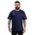 Camiseta Em Malha Pv Lisa Para Personalizar Uniformes - Azul Escuro