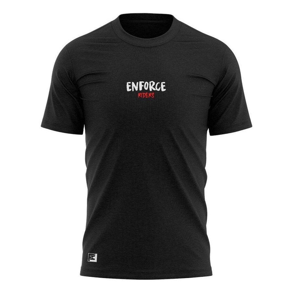 Camiseta Enforce Fitness Preta Dia A Dia Confortavel Riders
