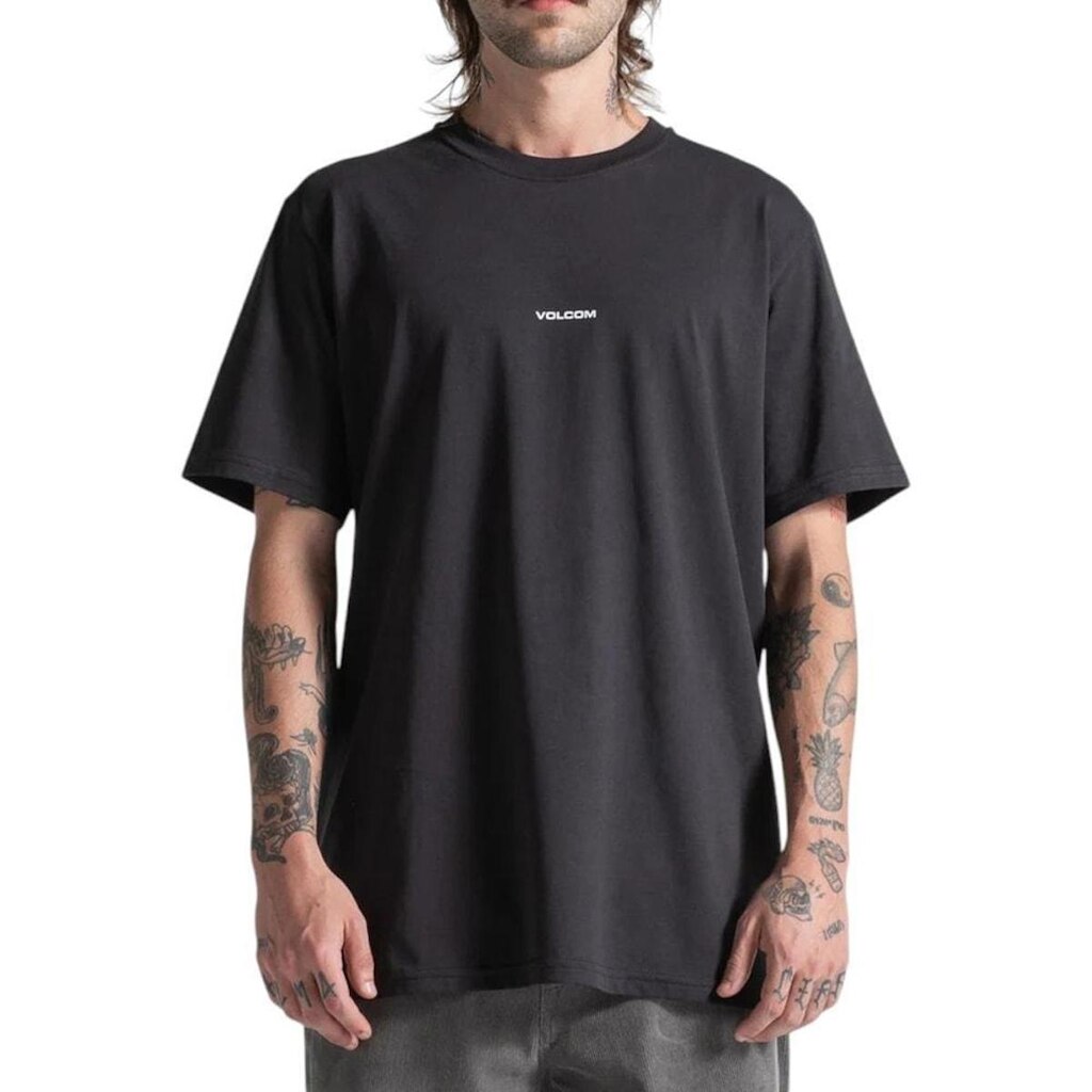 Camiseta Especial Volcom Sign Stone Preta