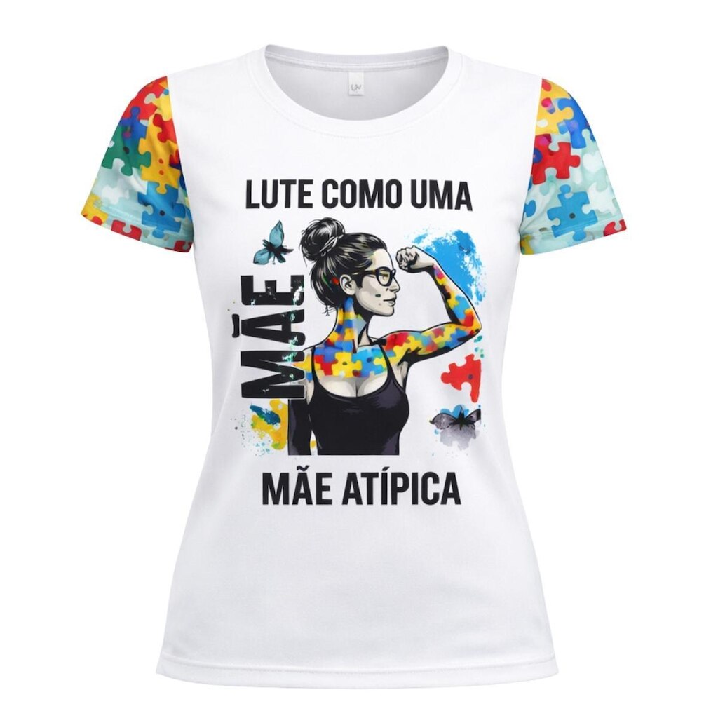 Camiseta Esportiva Feminina Rkc Sports Mãe Atípica 116