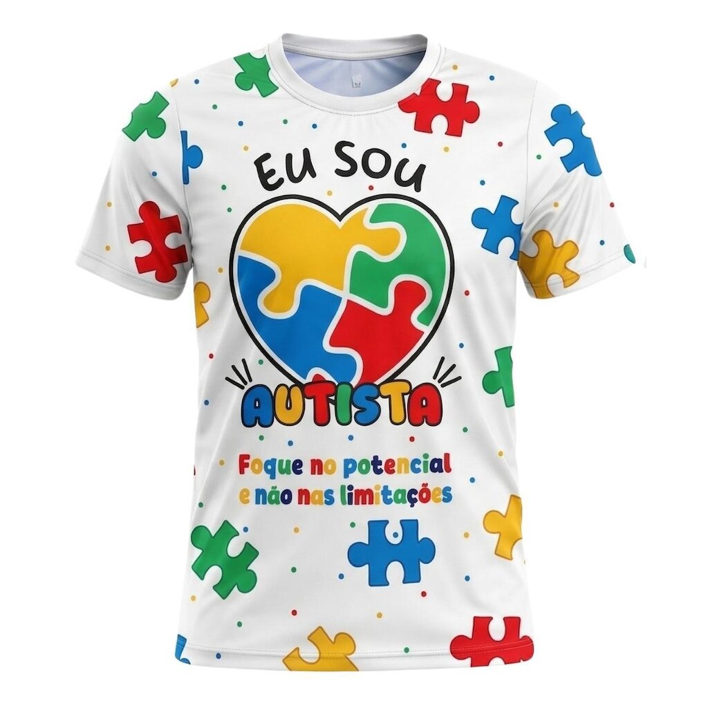 Camiseta Esportiva Rkc Sports Eu sou Autista Branca 90