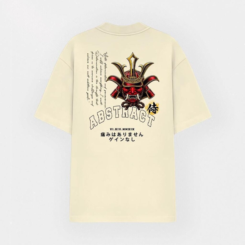 Camiseta Estampada Abstract Streetwear Over Samurai Toquio