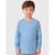 Camiseta Estampada Com Punhos Elegante Quentinho Dia a Dia Inverno Frio - Menino 4 a 14 anos - Azul