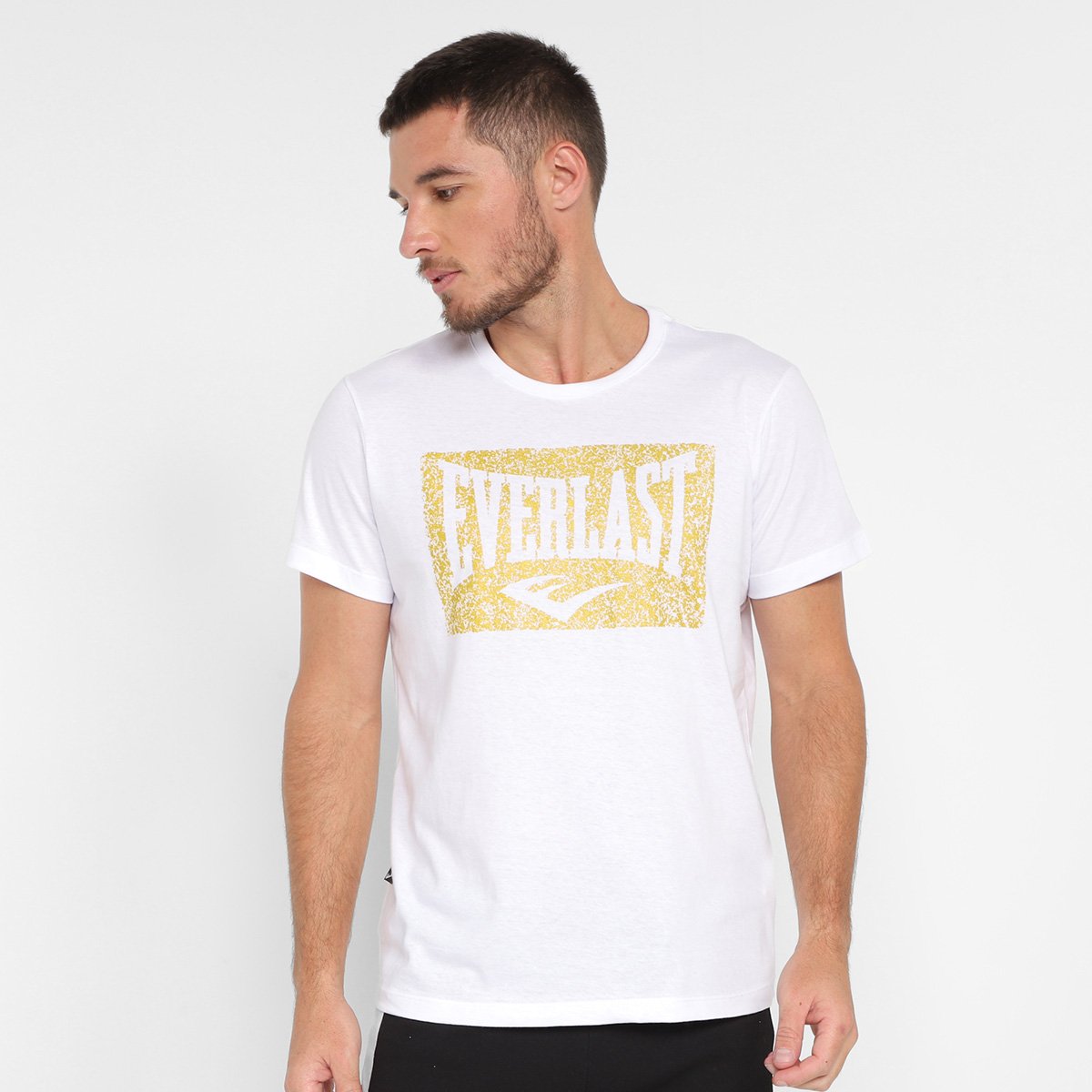 Camiseta Everlast Básica Masculina - Branco Menor preço em Camiseta Everlast Básica Masculina - Branco