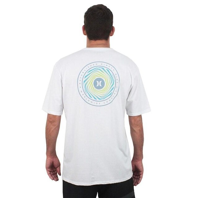 Camiseta Extra Grande Hurley Spiral Branco