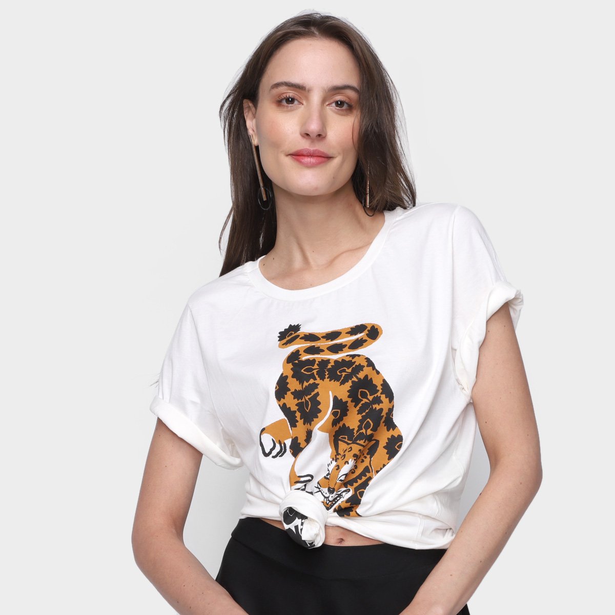 Camiseta Farm Coisa Nossa Feminina - Off White Menor preço em Camiseta Farm Coisa Nossa Feminina - Off White