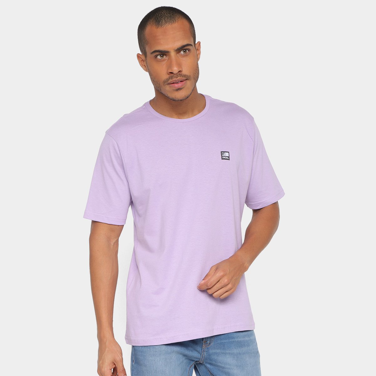 Camiseta Fatal Fb Faded Masculina - Lilás Menor preço em Camiseta Fatal Fb Faded Masculina - Lilás