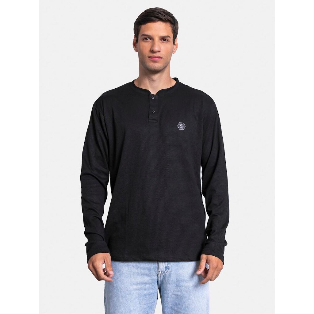 Camiseta Fatal Manga Longa Texturizada Masculino