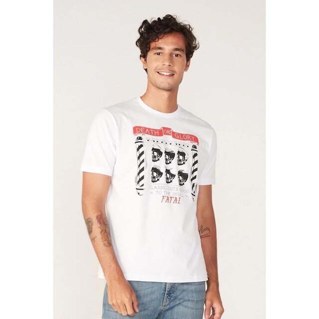 Camiseta Fatal Surf Regular Logo Death Or Glory Skull 1998