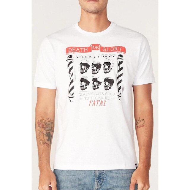 Camiseta Fatal Surf Regular Logo Death Or Glory Skull 1998