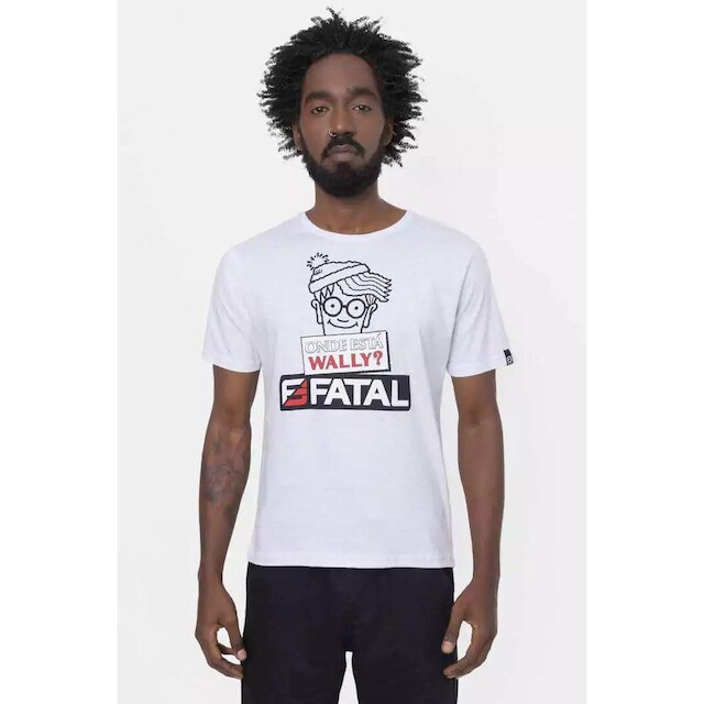 Camiseta Fatal Surf Regular Logo Onde Está Wally 1998 Verão