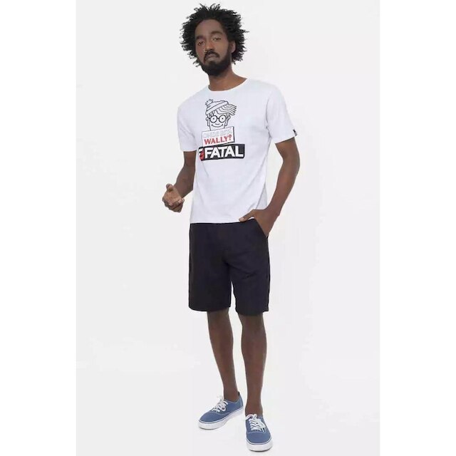 Camiseta Fatal Surf Regular Logo Onde Está Wally 1998 Verão