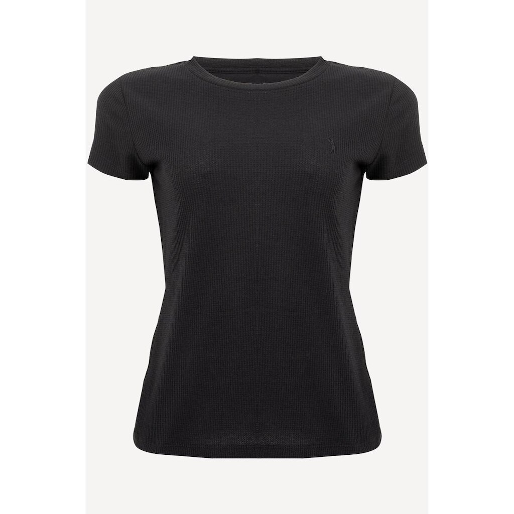 Camiseta Feminina Aleatory Texturizada Básica Pret