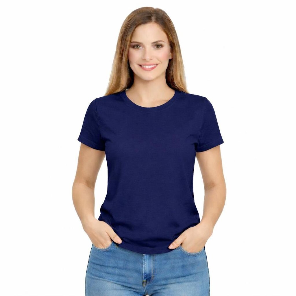 Camiseta Feminina Algodão Básica Casual Confortável Dia a Dia