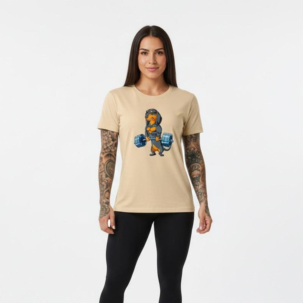 Camiseta Feminina Algodão Premium CACHORRINHO Dontshauder Treino