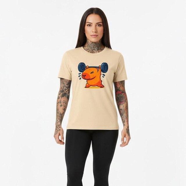 Camiseta Feminina Algodão Premium CAPIVARA Treino