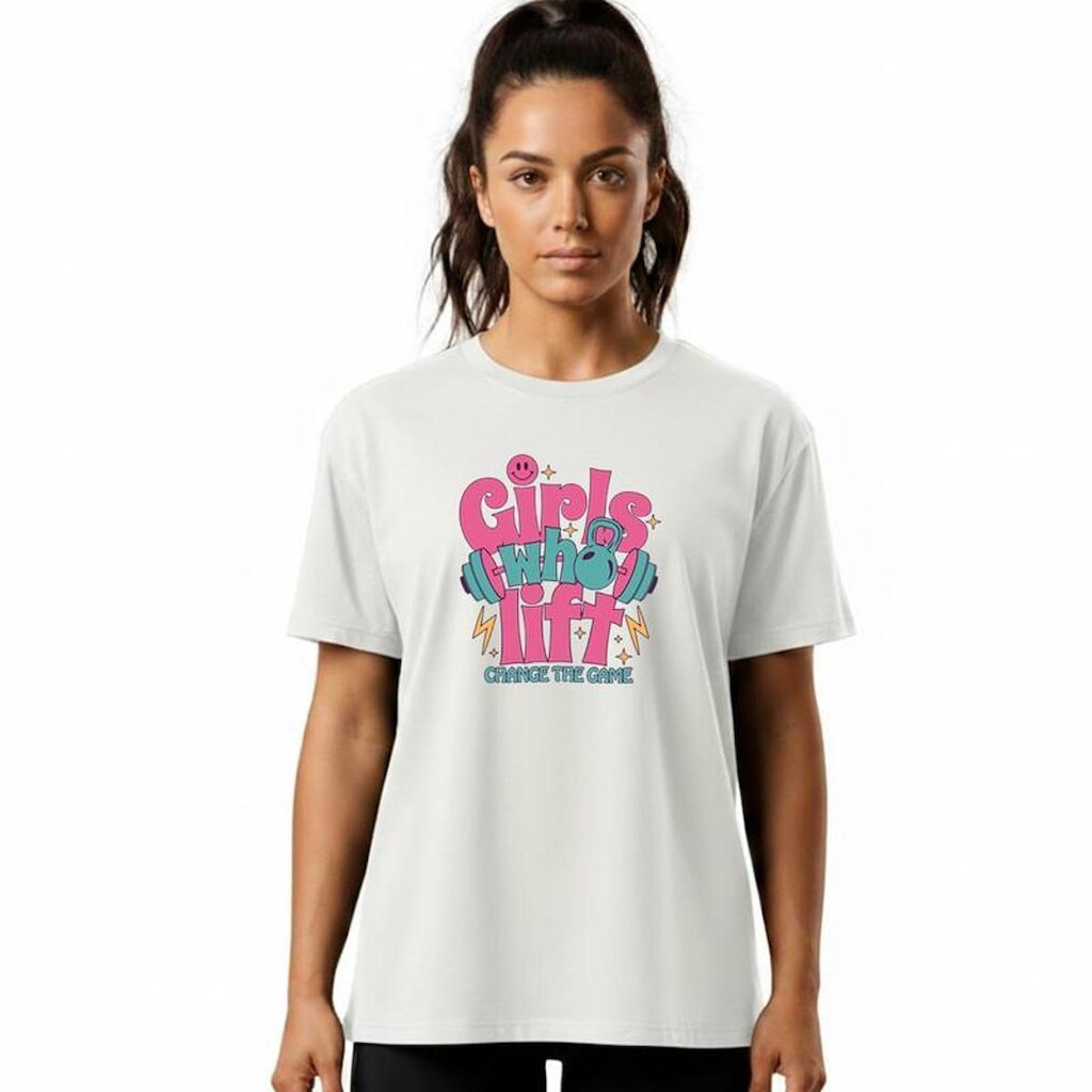 Camiseta Feminina Algodão Premium WHO LIFT GIRLS