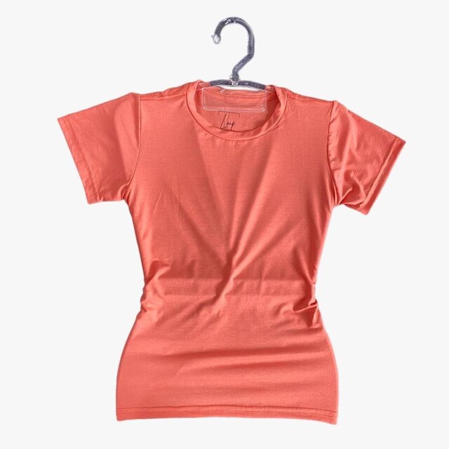 Camiseta Feminina Baby Look Viscolycra Básica Lindas Cores