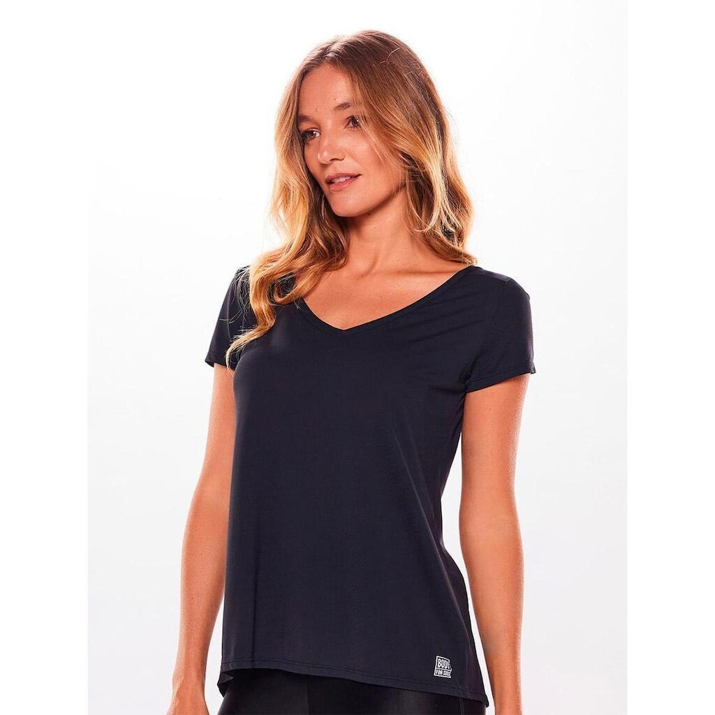 Camiseta Feminina Body For Sure Manga Curta Decote Essentials