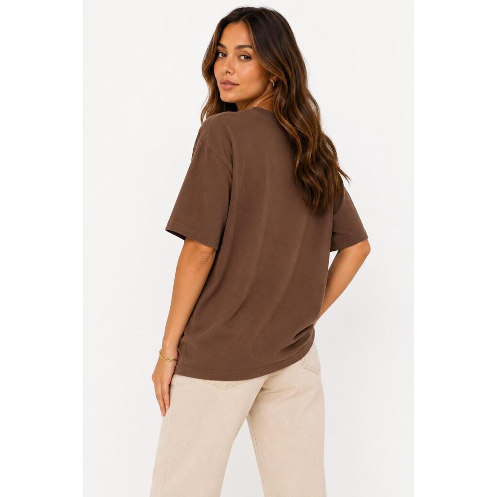 Camiseta Feminina D Bell Outlet Fashion Chic Style Marrom