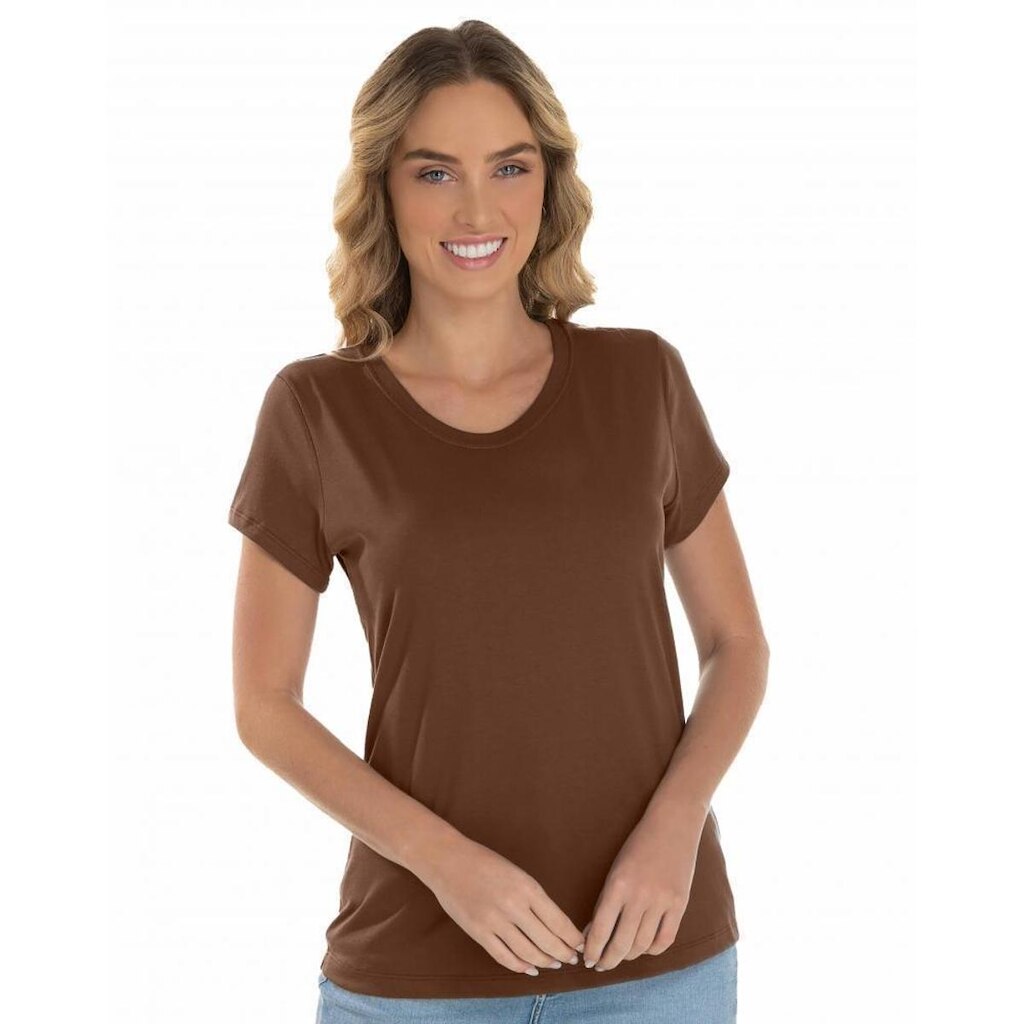 Camiseta Feminina de Algodão Baby Look