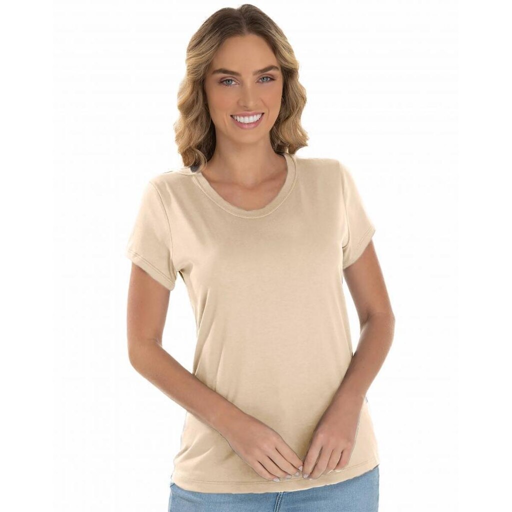 Camiseta Feminina de Algodão Baby Look