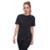Camiseta Feminina Dry Proteção Solar UV Manga Curta Básica Lisa Academia Treino Fitness Blusa - Preto