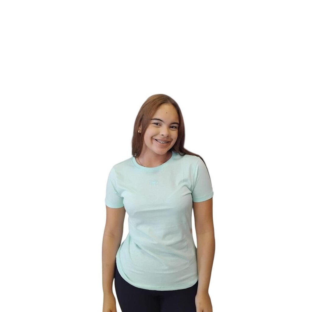 Camiseta Feminina Ecko Fashion Basic Fio 40 com logo bordado