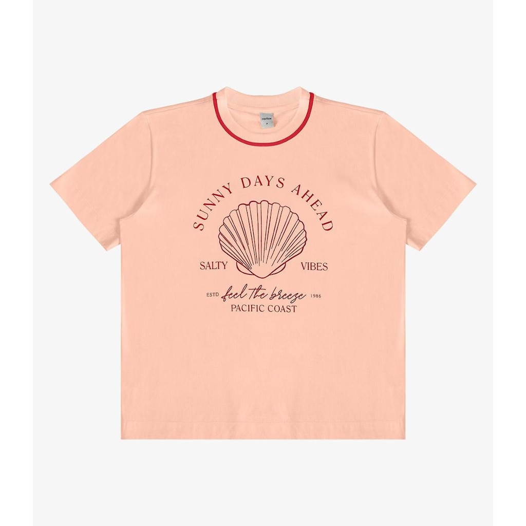 Camiseta Feminina Estampada Meia Malha Rovitex Rosa