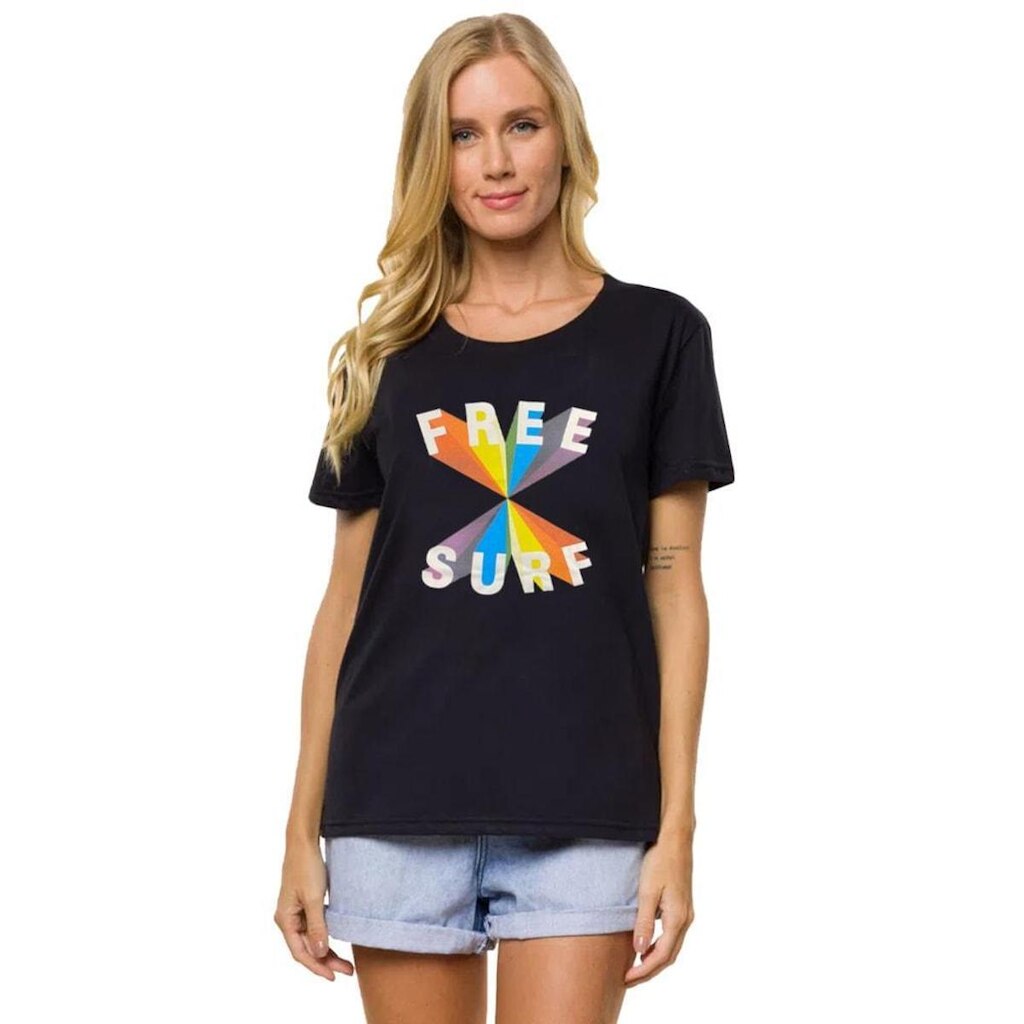Camiseta Feminina Freesurf Rainbo