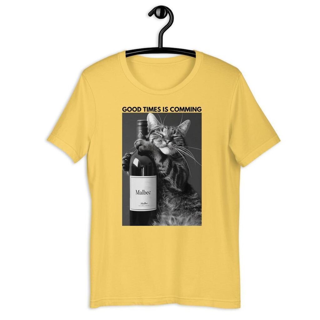 Camiseta Feminina Gata Vinho Bons Momentos