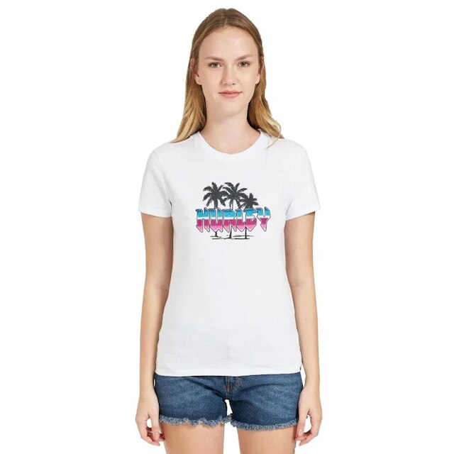 Camiseta Feminina Hurley Boyfried Branca