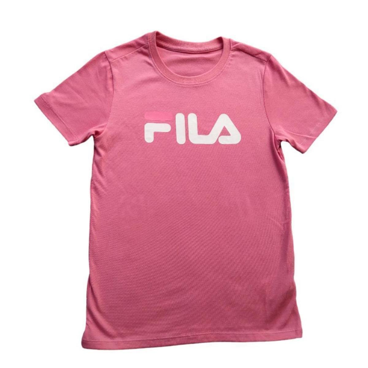 Camiseta Feminina Juvenil Fila Smile II Dia a Dia Academia Menor preço em Camiseta Feminina Juvenil Fila Smile II Dia a Dia Academia