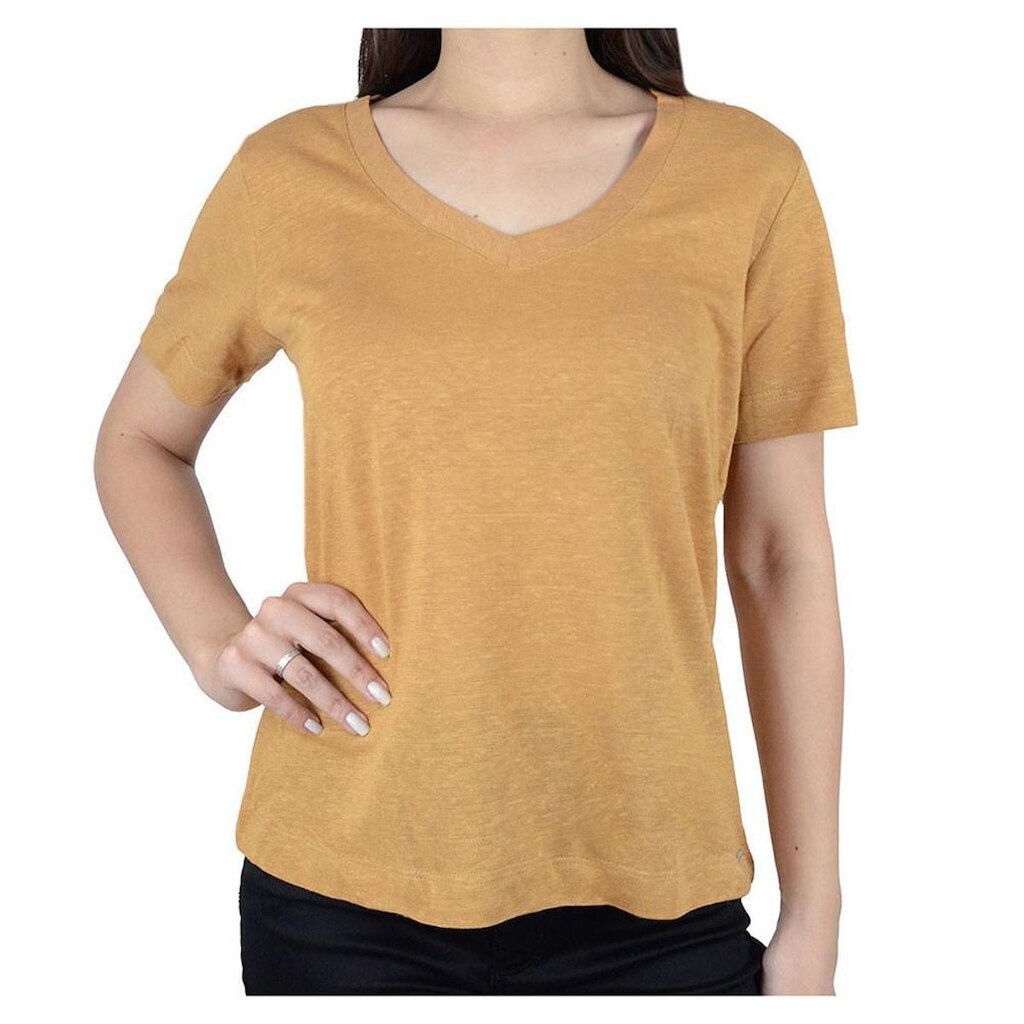 Camiseta Feminina Lado Avesso Marrom Toast - L125435