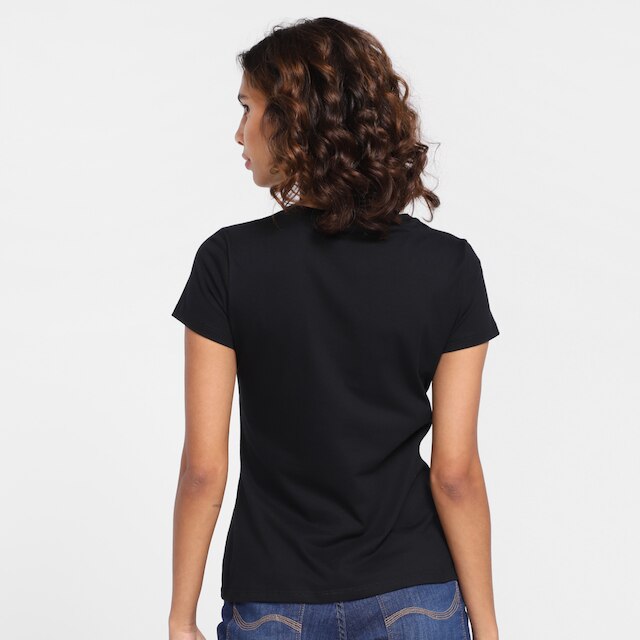 Camiseta Feminina Malwee Baby Look Manga Curta