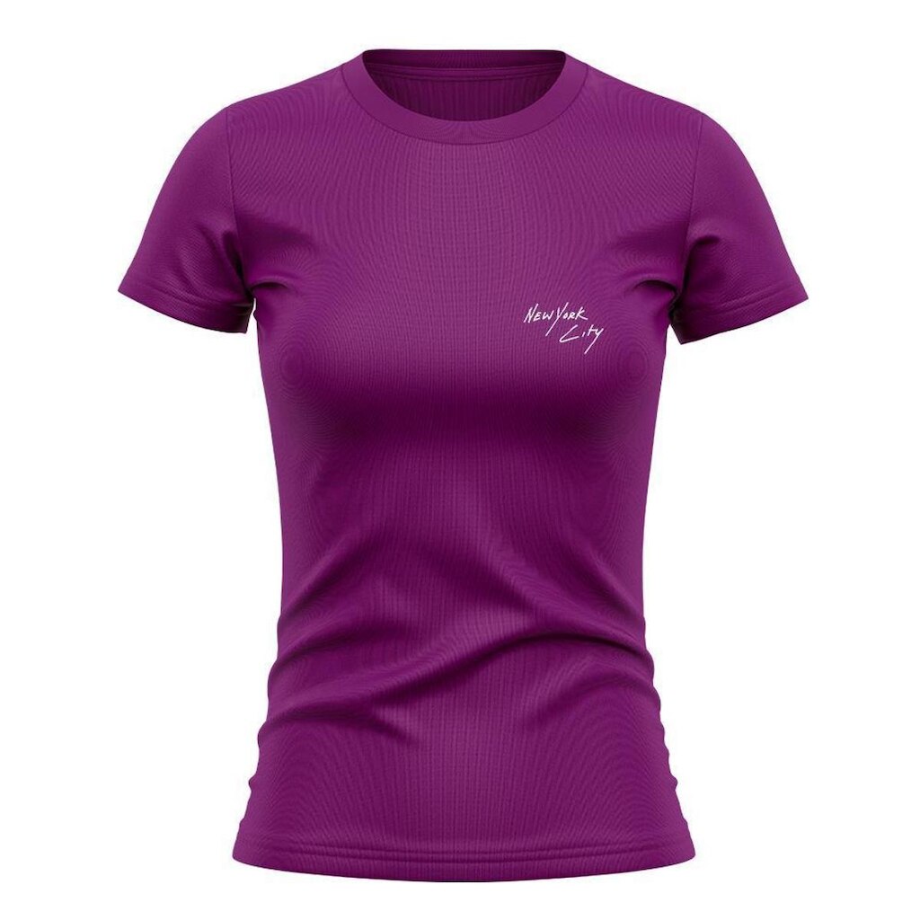 Camiseta Feminina Manga Curta Proteção Solar UV Estampada New York City