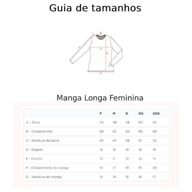 Camiseta Feminina Manga Longa de Algodão Premium Lisa