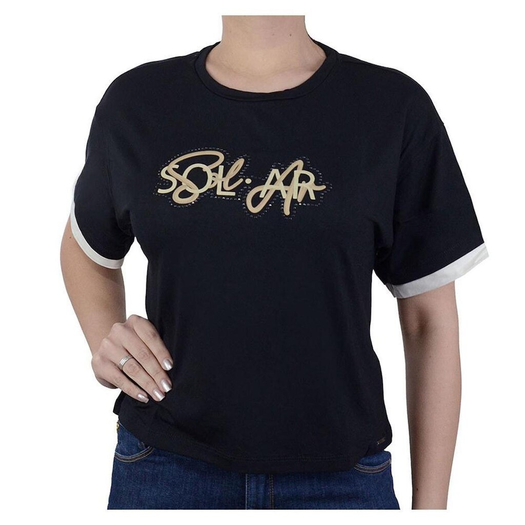 Camiseta Feminina Olho Fatal MC Preta - 60162
