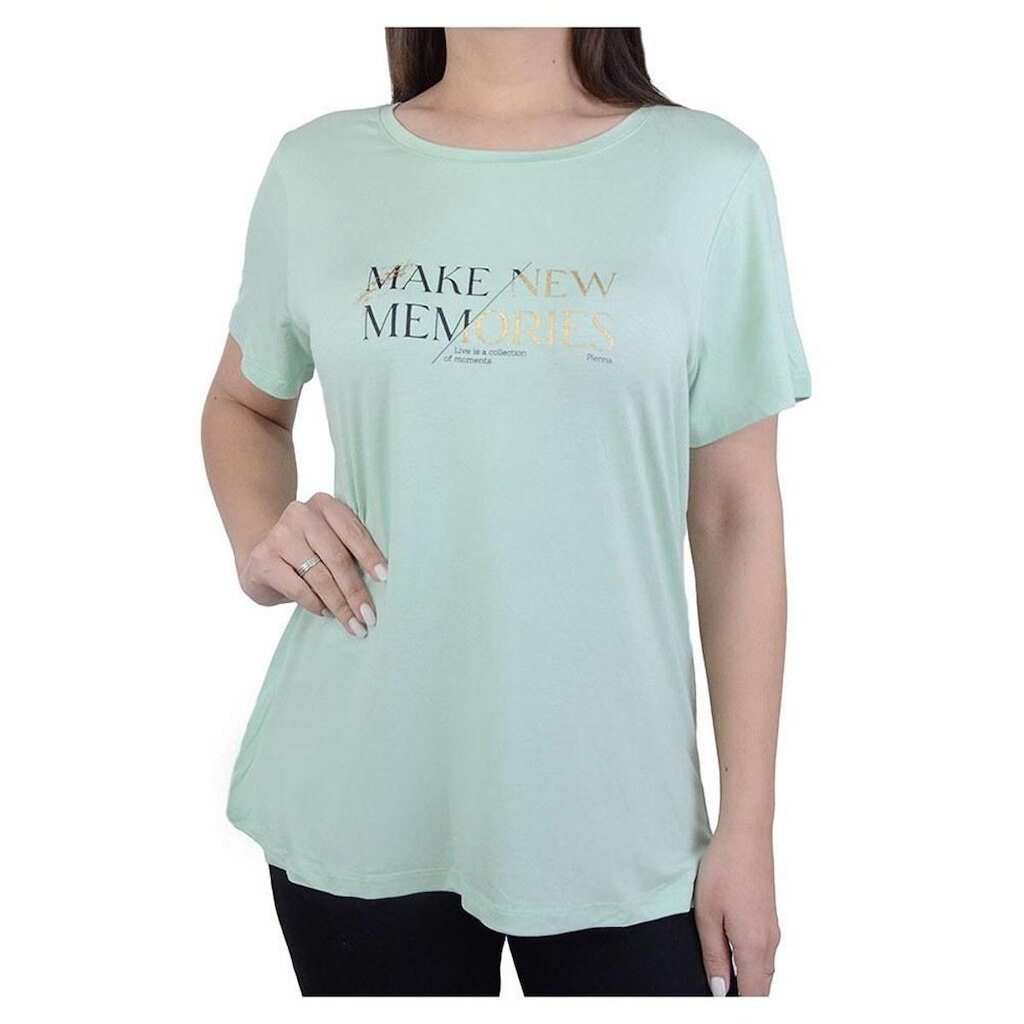 Camiseta Feminina Parado no Ar MC Viscose Verde - 8511