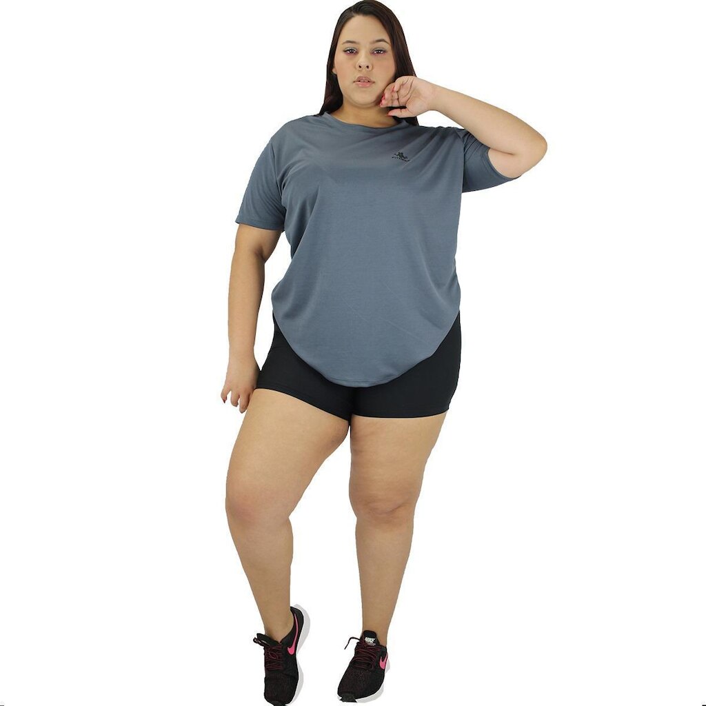 Camiseta Feminina Plus Size Fitness Academia Premium