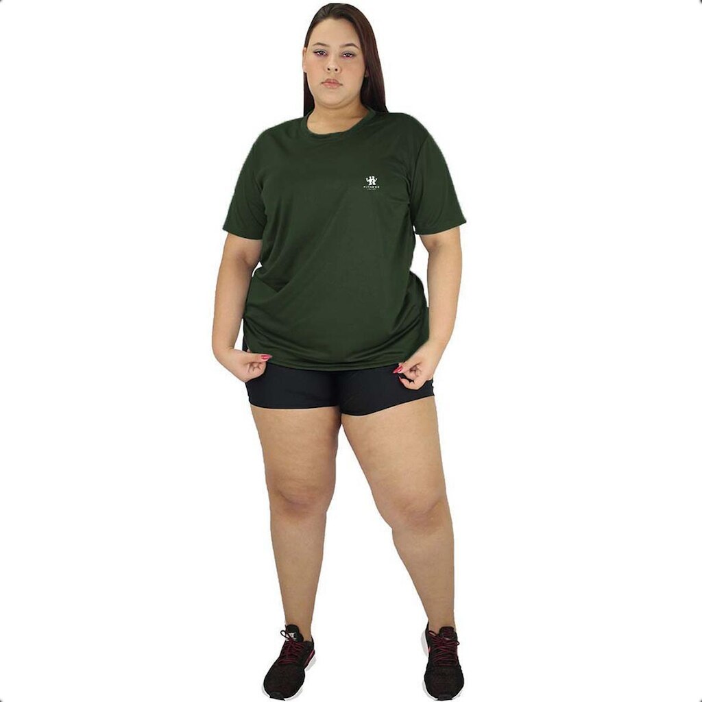Camiseta Feminina Plus Size Fitness Academia Premium