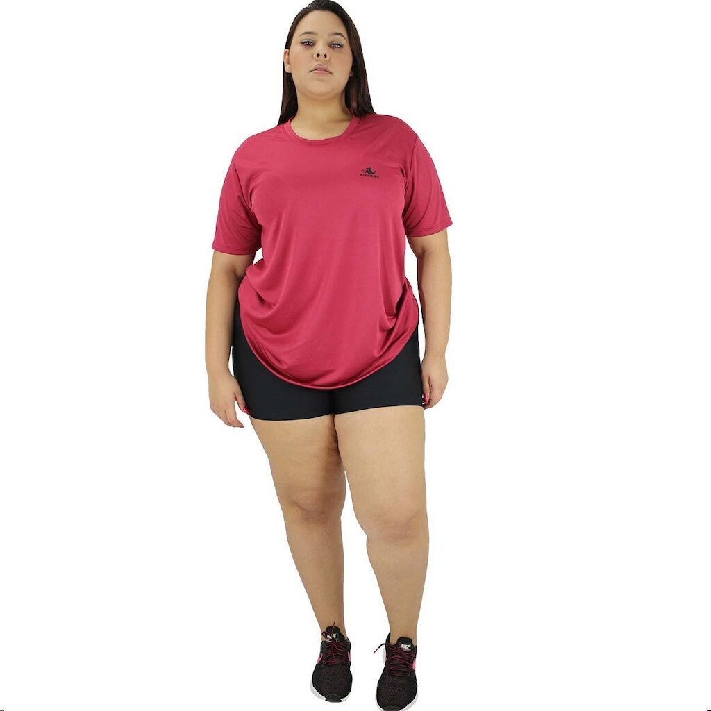 Camiseta Feminina Plus Size Fitness Academia Premium