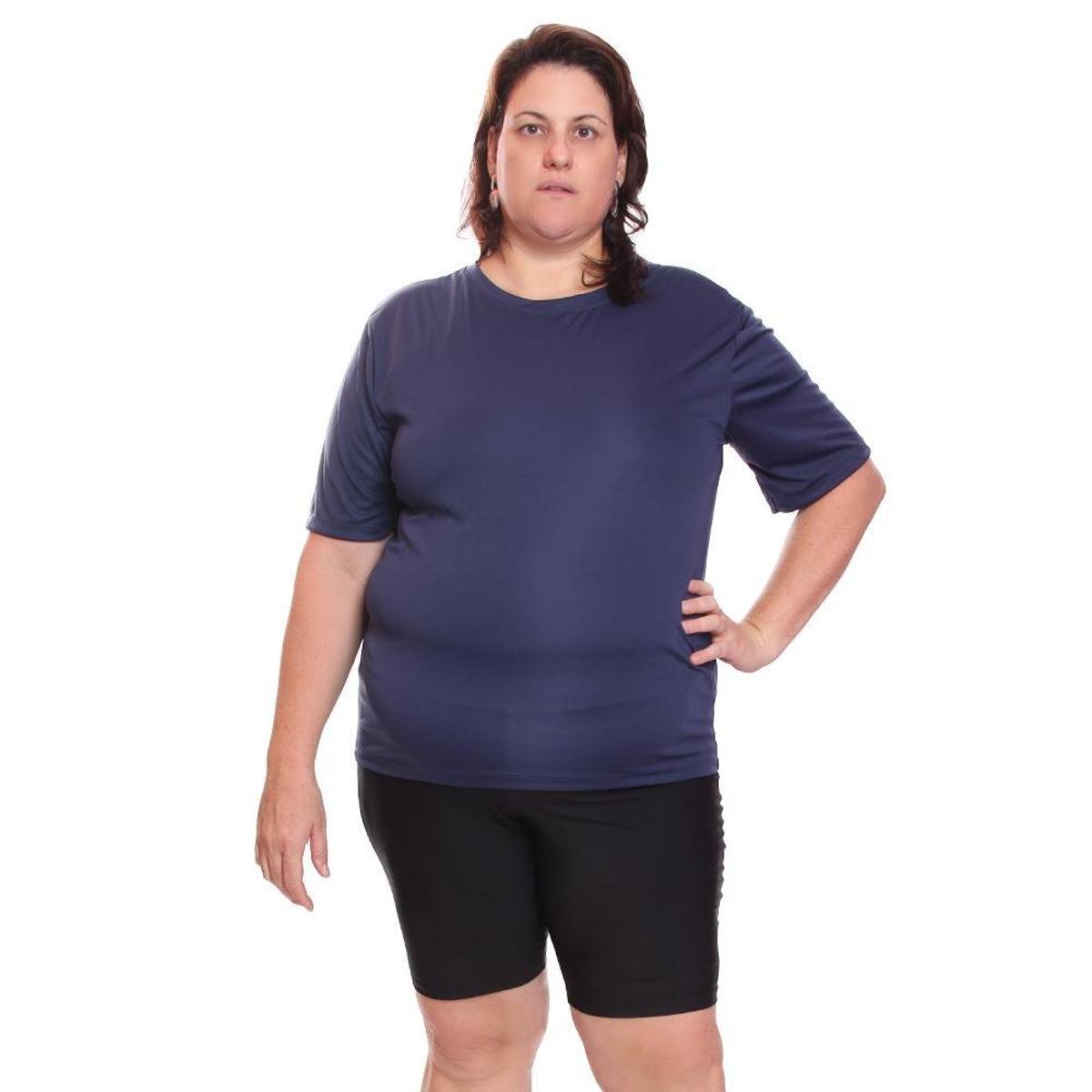Camiseta Feminina Plus Size Manga Curta Dry Lisa Proteção Solar UV Térmica Treino Menor preço em Camiseta Feminina Plus Size Manga Curta Dry Lisa Proteção Solar UV Térmica Treino