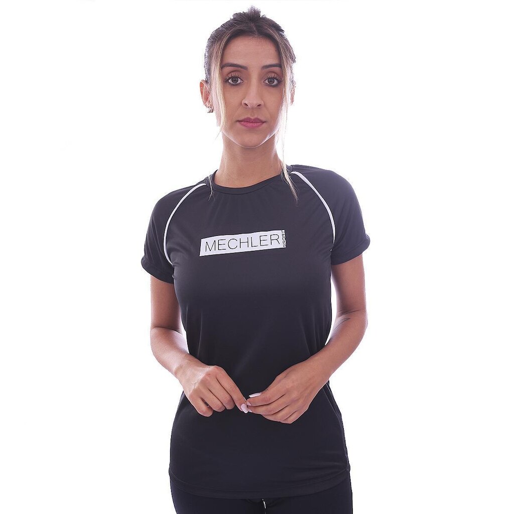 Camiseta Feminina Raglan Proteção UV 50 Academia Verão Adulto Esporte Mechler