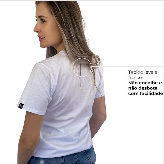 Camiseta Feminina T-Shirt Básica Lisa Premium Valansuelo