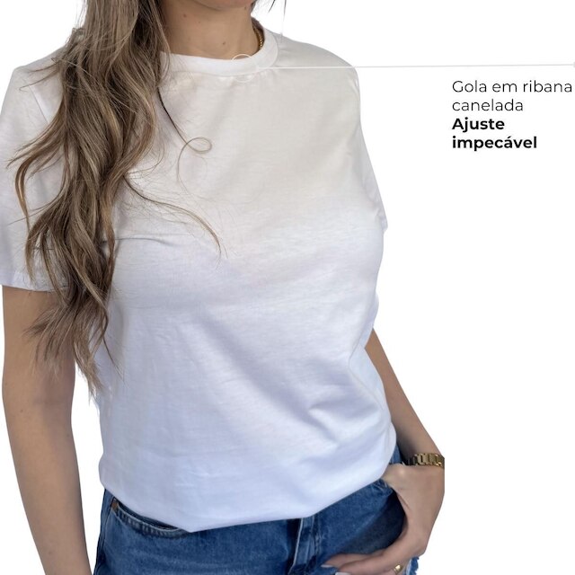 Camiseta Feminina T-Shirt Básica Lisa Premium Valansuelo