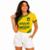Camiseta Feminina T Shirt Basil Comemorativa Orgulho de ser Brasileiro - Amarelo