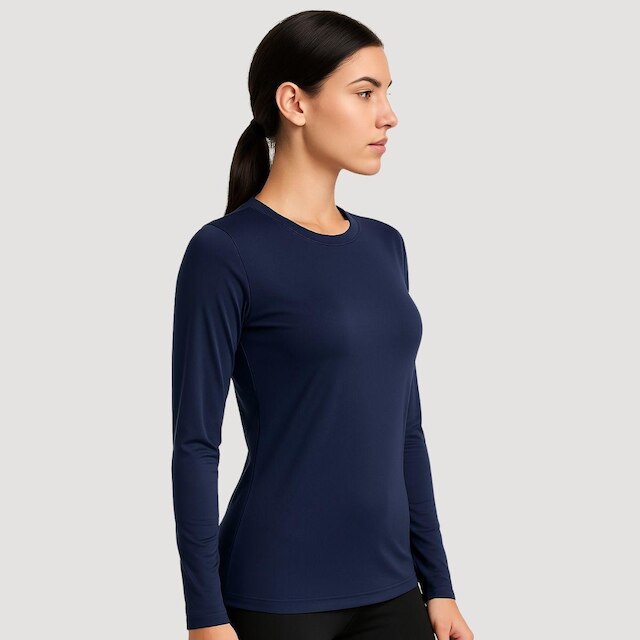 Camiseta Feminina Térmica UV Manga Longa para Academia e Esporte Alta Performance e Mobilidade