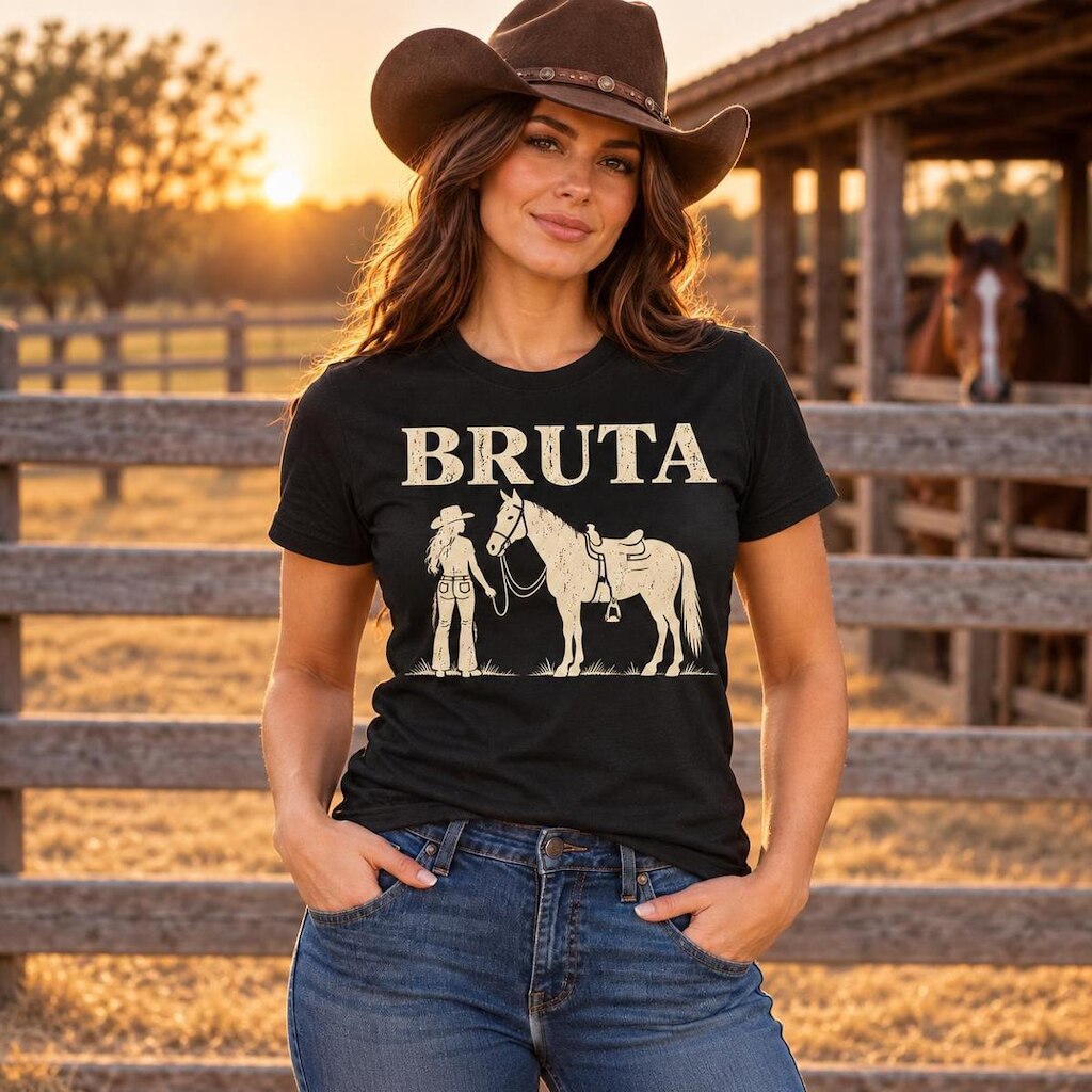 Camiseta Femininas Estampa Bruta