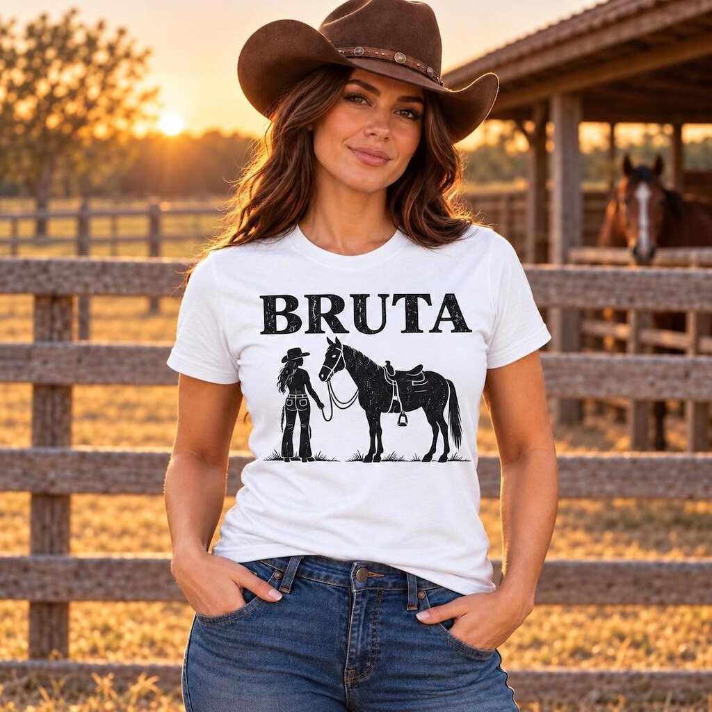 Camiseta Femininas Estampa Bruta